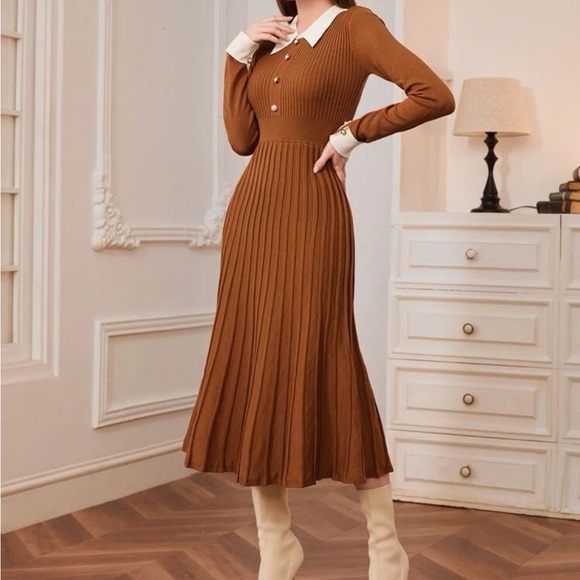 Rib knit sweater dress - Picture 2 of 5